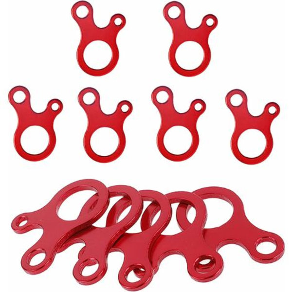 12-pack 3-håls linspännare av aluminiumlegering för utomhustältvandring Camping picknick Fonepro