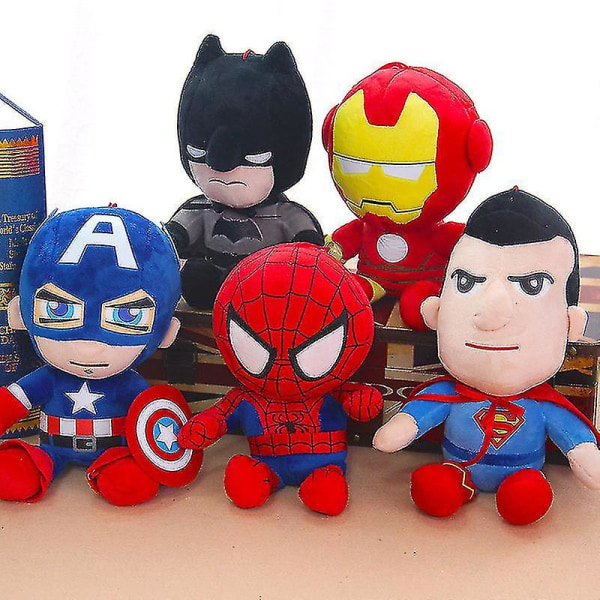 28 cm Marvel Avengers Plys Legetøj Batman udstoppede dukker Iron Man