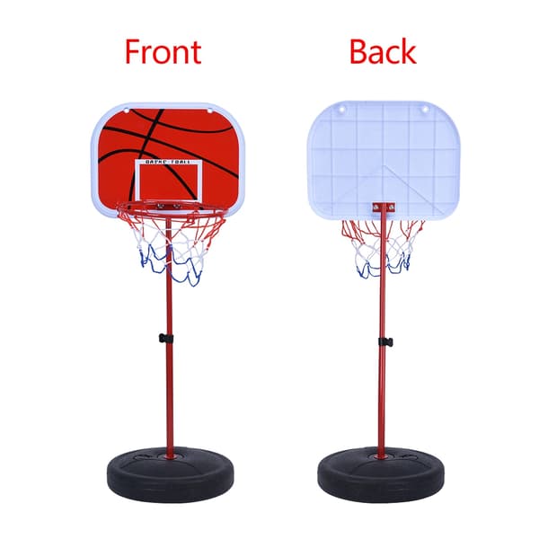 Justerbart basketbollställ med platta och nät för barn