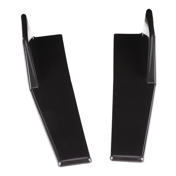 Universal Bil Karrosseri Kit Sideskørt Rocker Splitter Winglet Vinge Diffuser Blank Sort 45x8,4 cm
