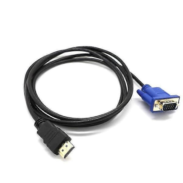 HDMI til VGA-adapterkabel, 15-bens D-sub til HDMI-skærmstikledning, envejs-sender, han til han -LL