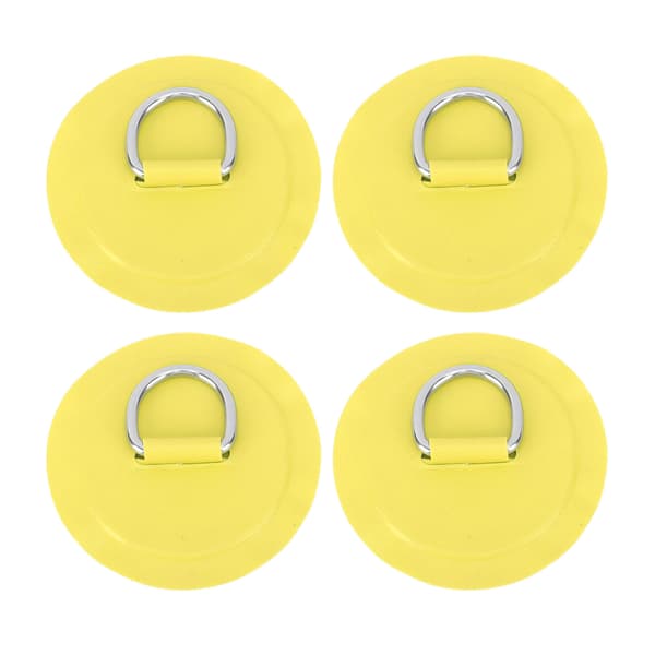 PVC D-ring Patch til Oppustelig Båd Surfbræt Stand Up Paddleboard 4-pak Gul