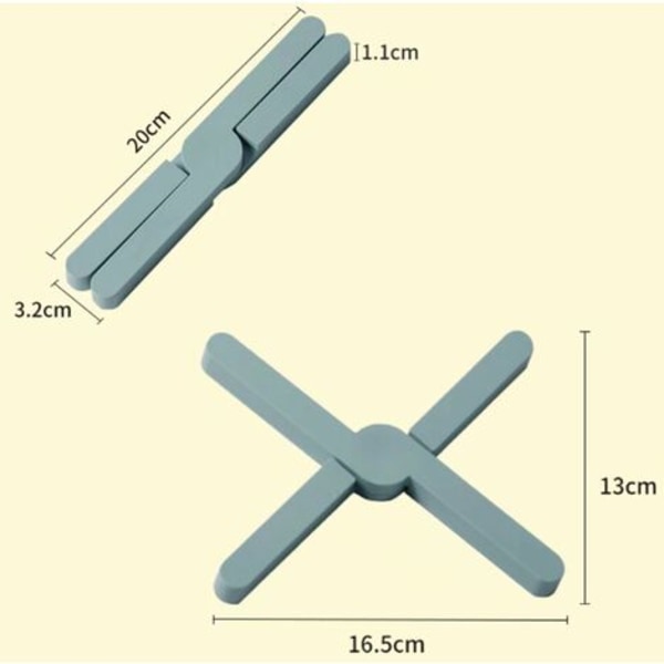 Silikonunderlag Sklisikkert sammenleggbart designunderlag for kjøkkenbord Tåler 220 grader 2 stk,