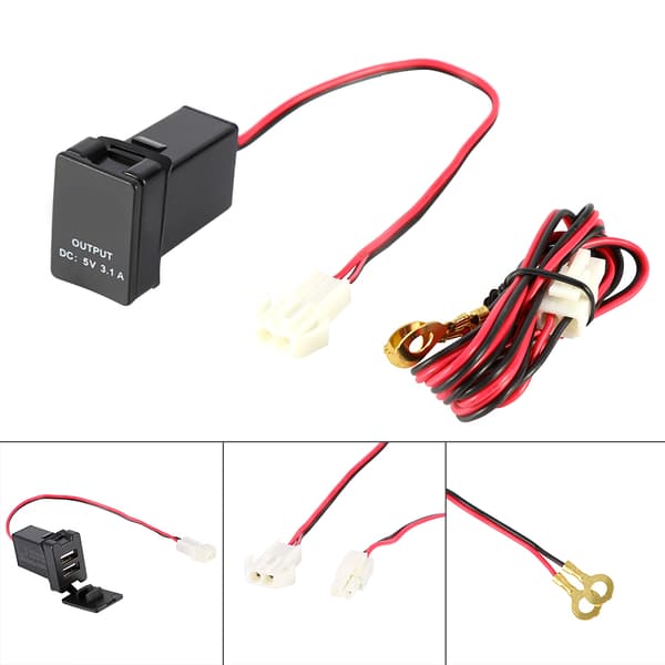 12V 24V til 5V 3.1A Dobbelt USB Biloplader Adapter til Toyota Køretøjer