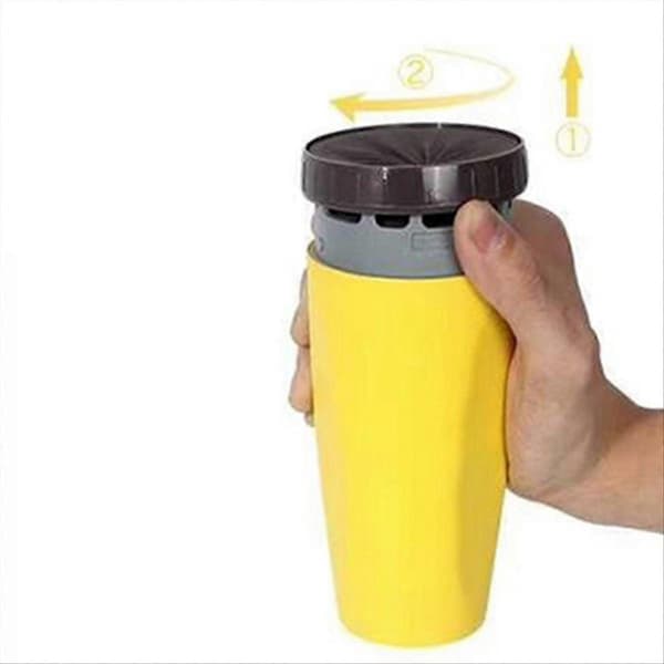 Fransk Twist Kopp, Kald Drikke Kaffe Juice Kopp, Sugerør Kopp Panda Yellow