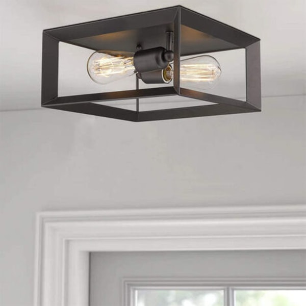 Innfelt taklampe, antikk retro taklampe for gang, inngang, soverom (uten pære, gull)