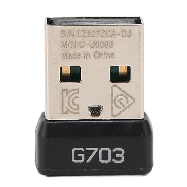 Logitech G703 LIGHTSPEED Trådløs Mus USB-Mottaker 2.4G Bærbar Adapter