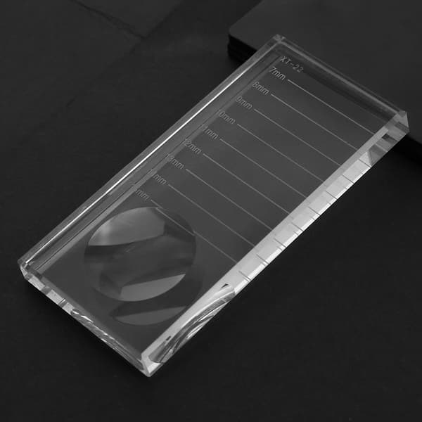 Rektangulær glass øyenvippe limseparatorholder forlengelsespall