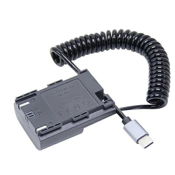 ACK-E6 DR-E6 USB-C-adapter LP-E6 LP-E6N dummybatteri strømforsyningssett for Canon EOS R R5 R6 R7 80D 70D 60D 90D kamera