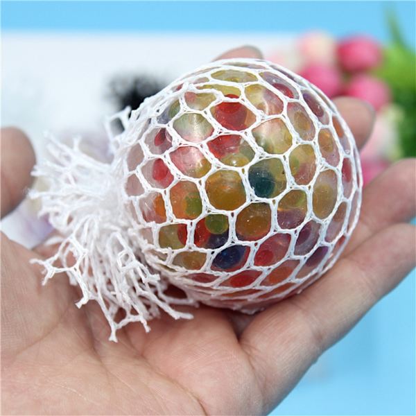6x6cm Druvformad Stressboll Leksak Kläm Dekompression Exploderande Pärlor