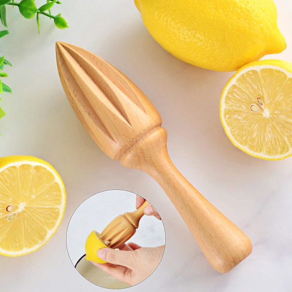 2 X træ Citronpresser Frugtrømmer Håndlavet Juicer Extractor Køkken Gadget