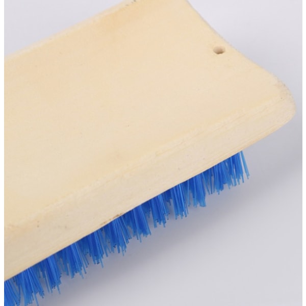 Bambus klærbørste Stiv skobørste Husholdnings flerbruksbrettbørste rengjøringsbørste Tretøybørste (hår med blandede farger; to-pakning),