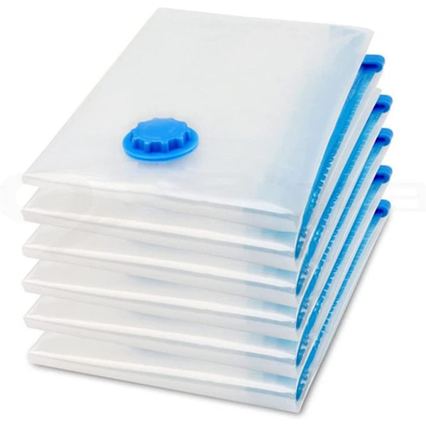 6 stk. Vakuumopbevaringsposer, tøjopbevaringsposer, vakuumopbevaringsbetræk, komprimeret opbevaringstaske, quiltopbevaringsposer, tøjvakuumpose, 35*50.
