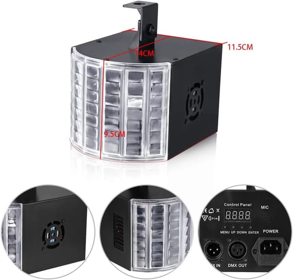 Mote Strobe LED DMX LED-lampe for festlysstyring, fest, bar, bursdag