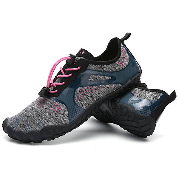 Unisex Aqua Shoes Strandstøvler Sport Surfing Sko Gray Pink 36