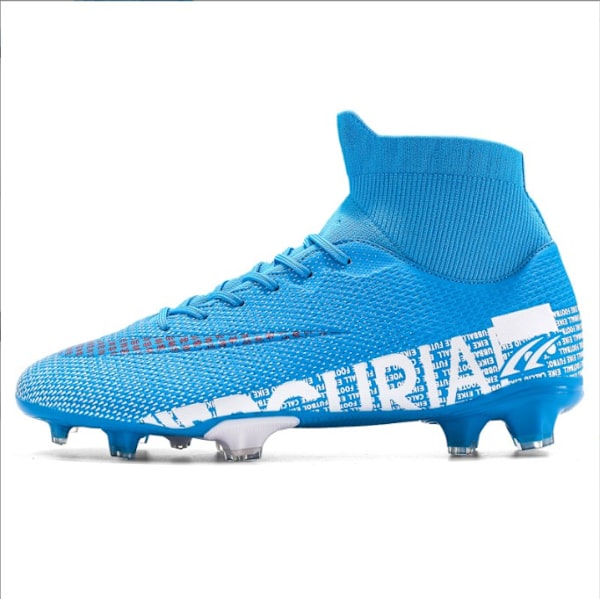 Utendørs fotballsko Høyankeltrening Sportssneakers Long nail blue 44