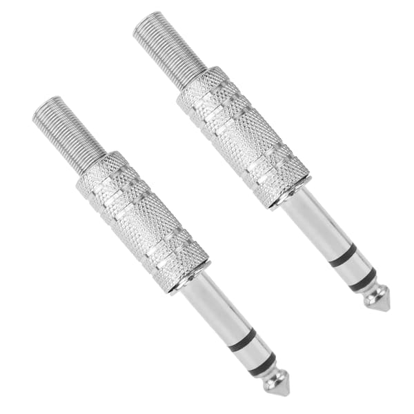 2 st 6,35 mm stereo ljudadapter hane koppling skarv gitarr hörlurar rak jackkontakt