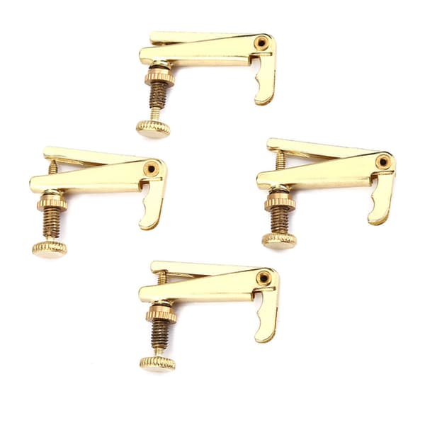 4 stk. Holdbare legerings finjusteringsskruer til 3/4 4/4 violin guld