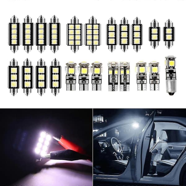 For BMW E53 Tilbehør 2000-2006 Hvit 6000k LED-lys Interiør X5 E53 LED-pærer For Biltilbehør 23 stk LED Interiør Bilpære