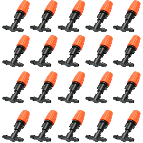 Vanding dirigerer 10 Dripper dyse Justerbar vanding 10 drypsamlinger DIY Micro Drypvandingssystem Kit Automatisk Mi