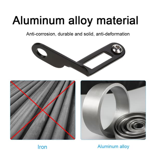 ZTTO Holdbar Cykelnummerpladeholder i Aluminiumlegering, Beslagmontering, Sort