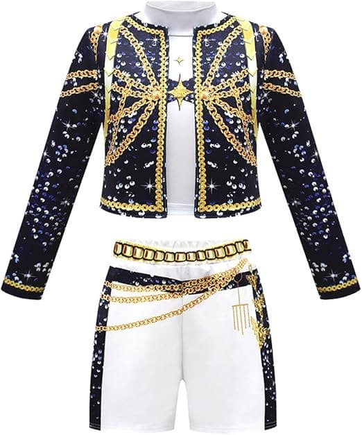Demon Hunter K-POP Kostume Halloween 140CM Dame Børnekostume-07