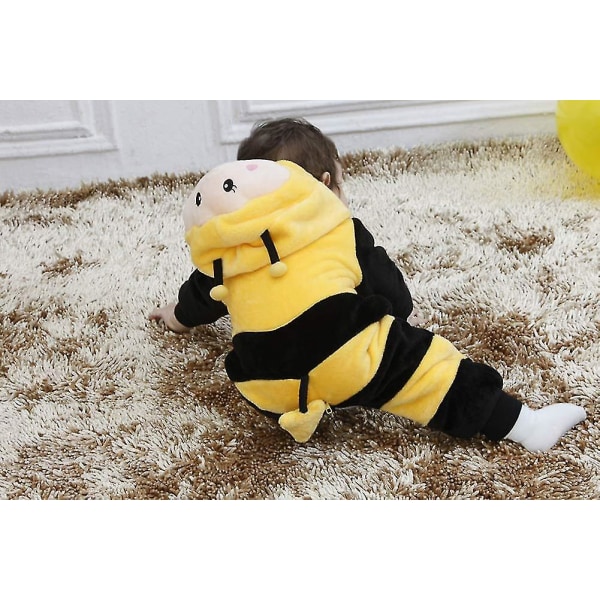 Baby Dinosaur Kostume Børne Sød Hættetrøje Jumpsuit Halloween Bee 3-6 Months