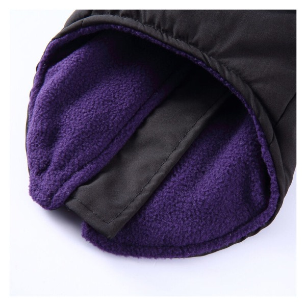 Varm kæledyrsvest Lille hundevest Sele hvalp Vinter 2 i 1 outfit Cold Weather Coat (S, Sort)
