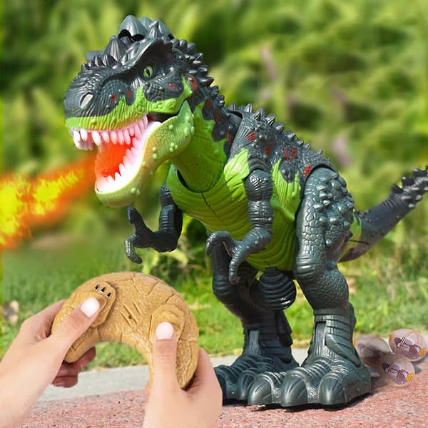 Fjernkontroll Spray Dinosaur med Gange, Brøl, Legge Egg - Perfekt Gave til Barn