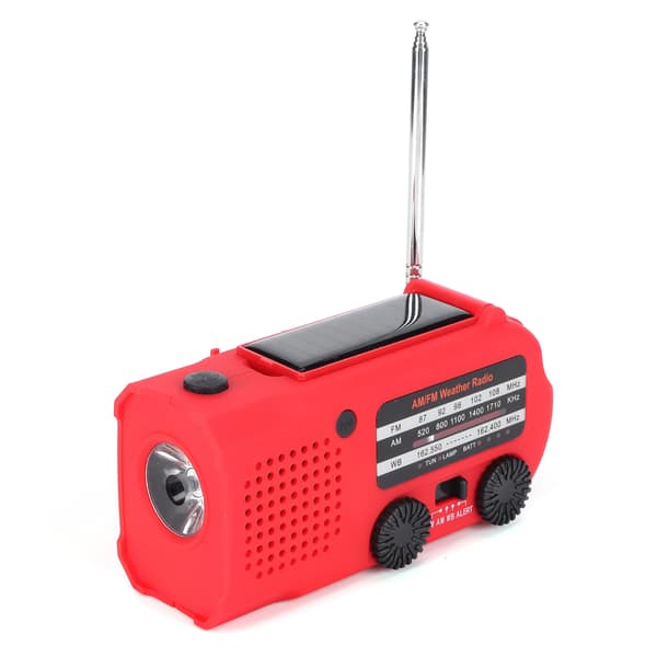 Håndsveiv Radio Solcellepanel ABS Nødlykt SOS Alarm Multifunksjon