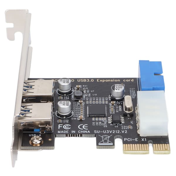 USB 3.0 PCIe Expansionskort 2 Port 19 Pin Adapter Controller