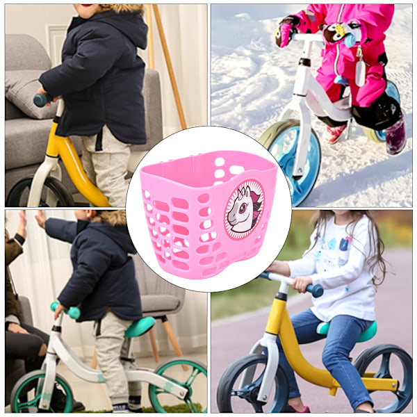 Pink cykelkurv til børnecykler
