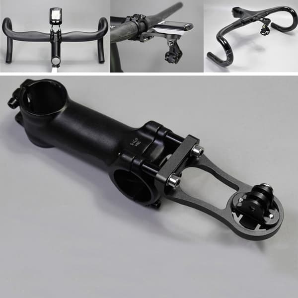 Holdbart Metal Cykelcomputerbeslag GPS-holder til Garmin Bryton Sort