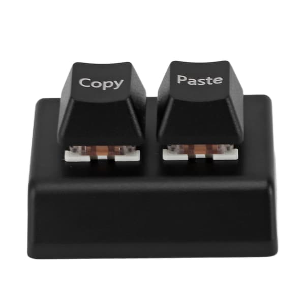 Programmerbart 2-tasters mekanisk tastatur USB C rød switch til gaming, kontor, medier