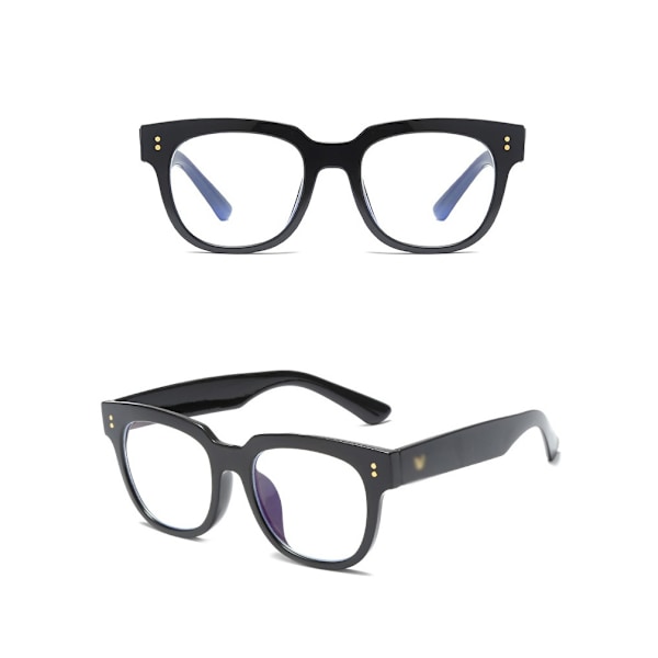 Rough Frame lasit Vintage Myopic Glasses Frame Anti Blue Light lasit (vaaleanharmaa)