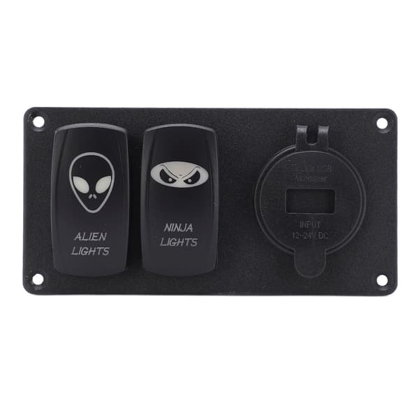 Bil Dual Switch Panel 12V 24V Bærbar Rocker Switch til Biler Både RV'er