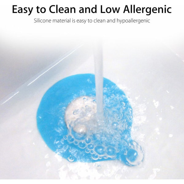 Blå 2 stk. Badekarprop Vandtæt Køkken Silikone Genanvendeligt gummi Drænpropdæksel