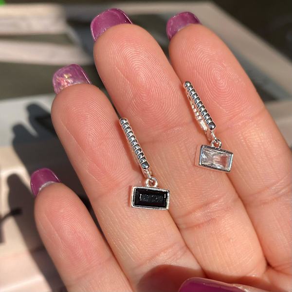 Ørering Geometry Stud S925 Sølv modesmykker Ac5346 white