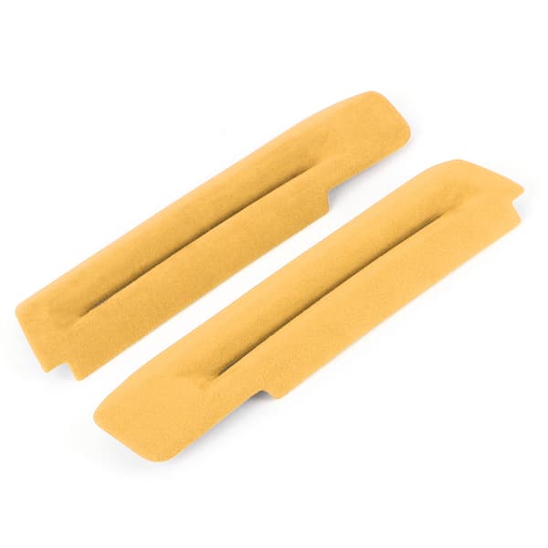 Semsket Dør Armlene Deksel Interiør Panel Trim Lys Gul for Ford Mustang 2015 2020