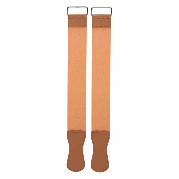 2 stk. dobbeltlags rett barberknivstropp barberbrynebelte