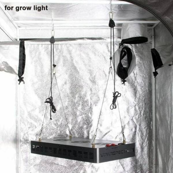 Pari 1/8" Heavy Duty säädettävät kasvuvalot Räikkä köysiripustin Yoyo Grow Light- ja puutarhaasennuksiin