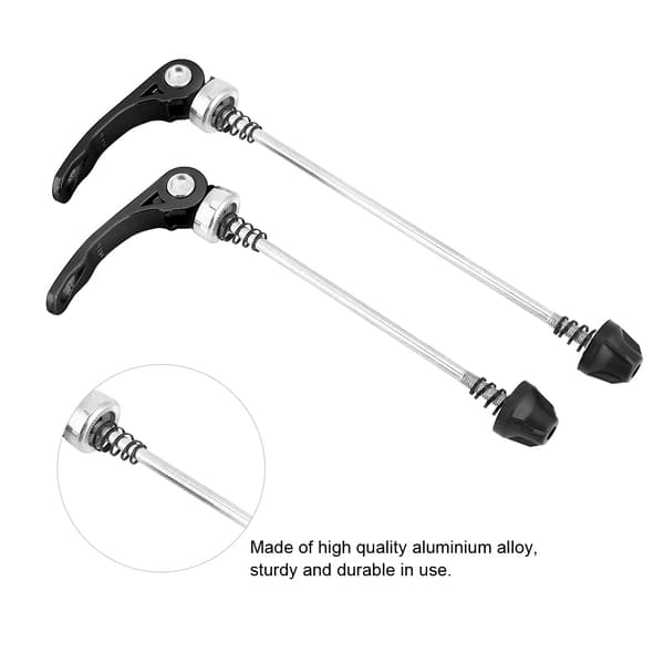 Mountainbike Quick Release Spyd Sæt Forreste Bageste Aksel Sort 1 Par