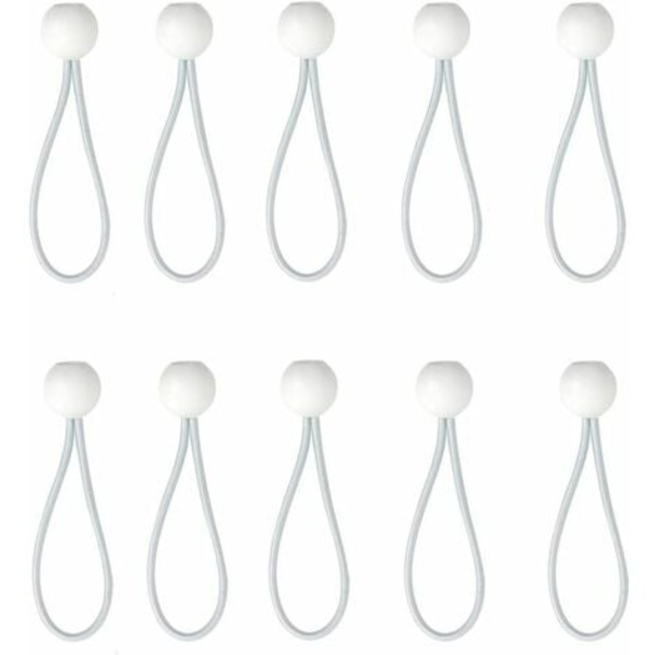 50 kpl elastisia pallo-bengee-johdot, välipeitteen kiristin huvimajaan, retkeilyyn, telttajohdot, verhojen jatkovaljaat, 10 cm