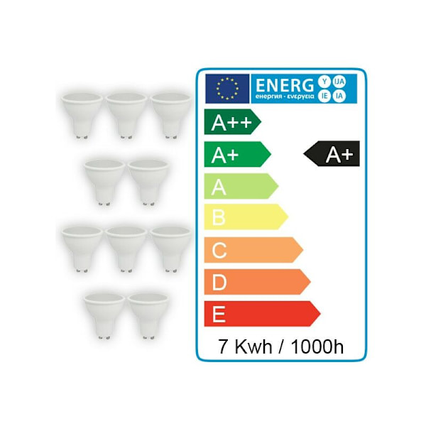 10 kpl uusia korkealaatuisia 3W RGB+lämminvalkoisia LED-lamppuja kotiin.