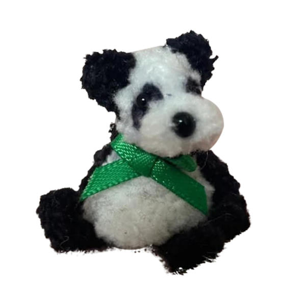Tiny Handmade Teddy Bear - A Little Pocket Bear Klem green