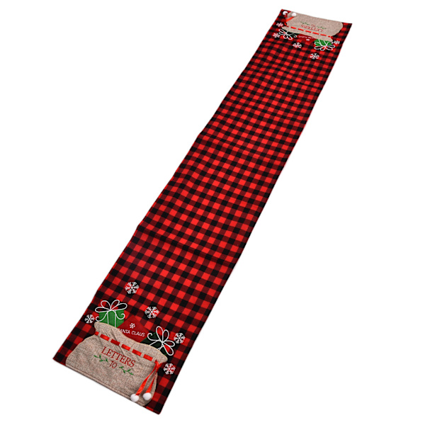 Rød Sort Gitter Flannel Dug Simpel Elegant Julepynt