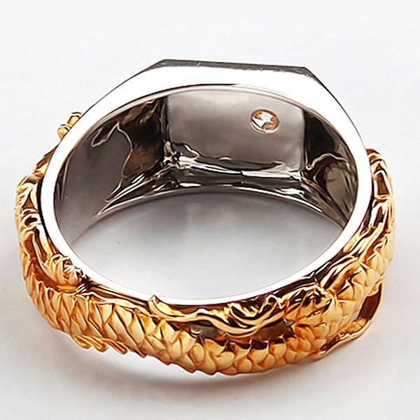 Menn Kvinner Shiny Rhinestone Ring Mote Drage Shape Band Smykker Party US 7