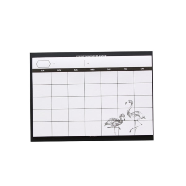 Kreativ minimalistisk skrivebordskalender denne måneds plan aftagelig notesblok læring af måneden post-it arbejdseffektivitetsoversigt (hvid 2 stykker),