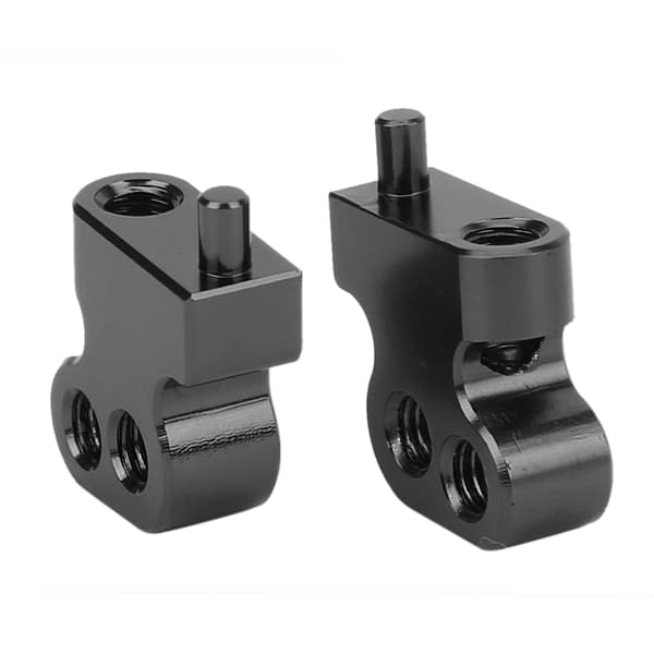 Justerbar aluminiumslegering frontdæmper stødbeslag til RC 1/10 Tamiya CC01 Sort