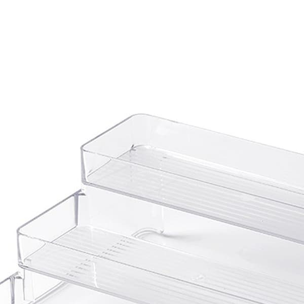 3-lags klar akryl display riser hylde til køkken badeværelse opbevaringsstativ